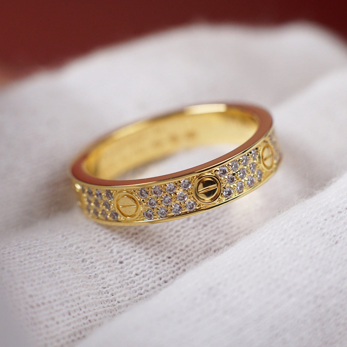 [Limara] LOVE RING 4.0MM DIAMOND PAVED