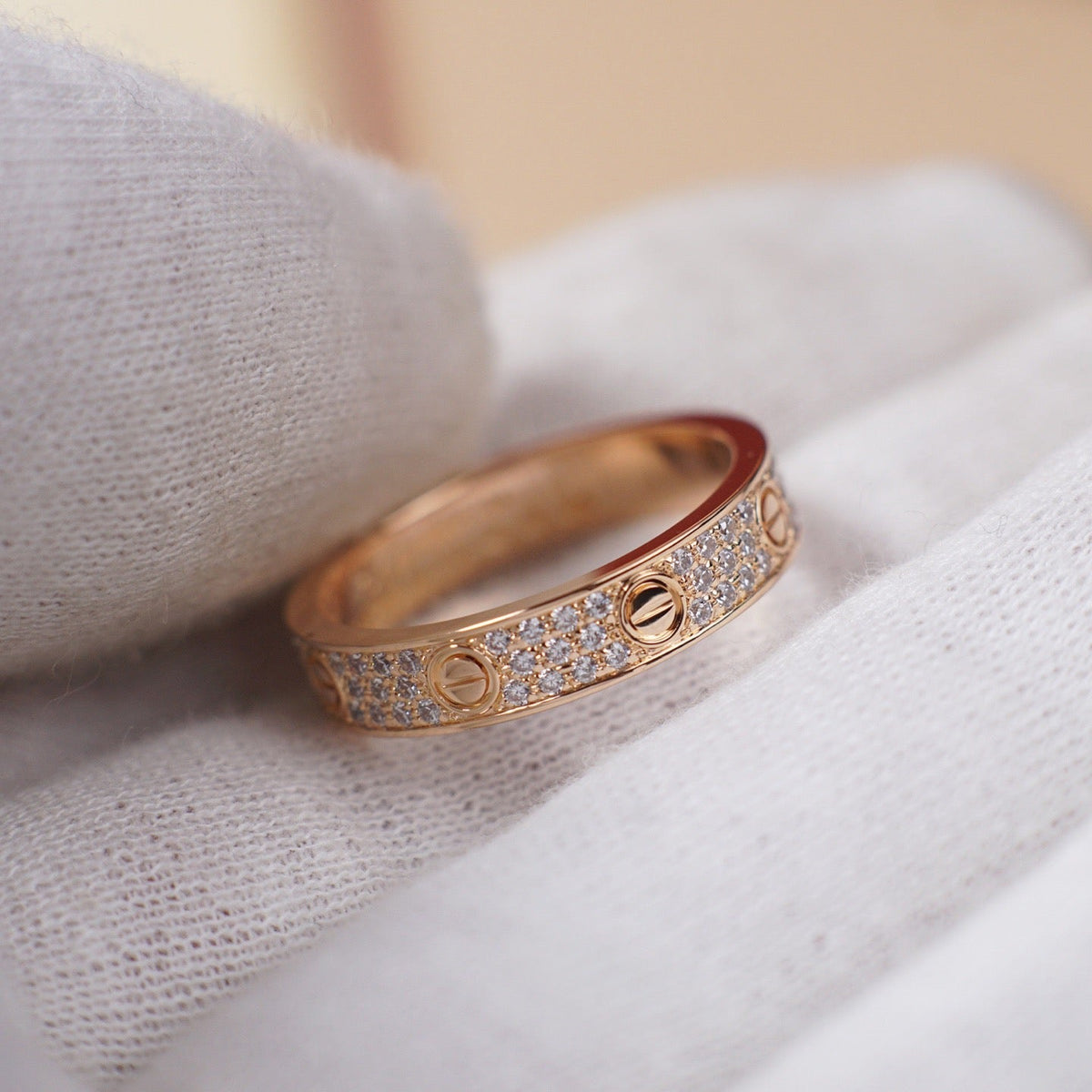 [Limara] LOVE RING 4.0MM DIAMOND PAVED