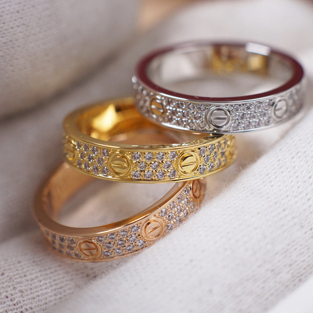 [Limara] LOVE RING 4.0MM DIAMOND PAVED
