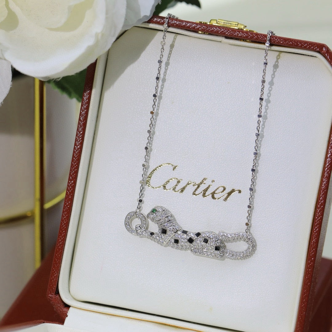 [Limara] PANTHERE PAVED DIAMOND NECKLACE