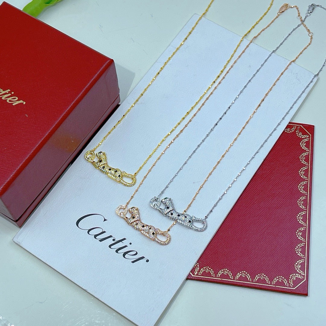 [Limara] PANTHERE PAVED DIAMOND NECKLACE