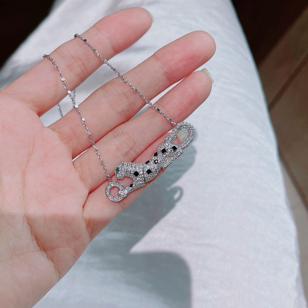 [Limara] PANTHERE PAVED DIAMOND NECKLACE