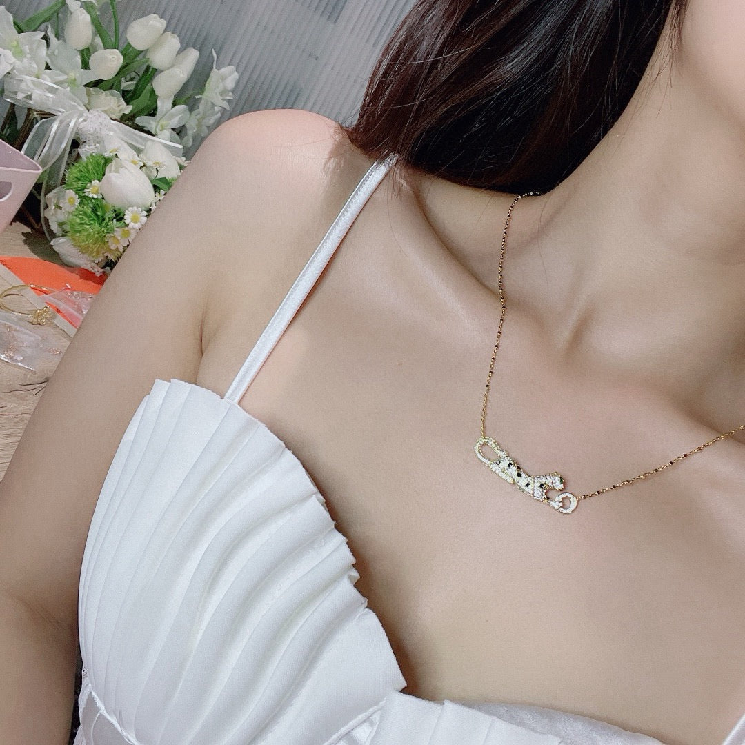 [Limara] PANTHERE PAVED DIAMOND NECKLACE