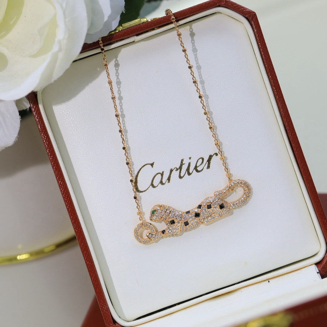 [Limara] PANTHERE PAVED DIAMOND NECKLACE