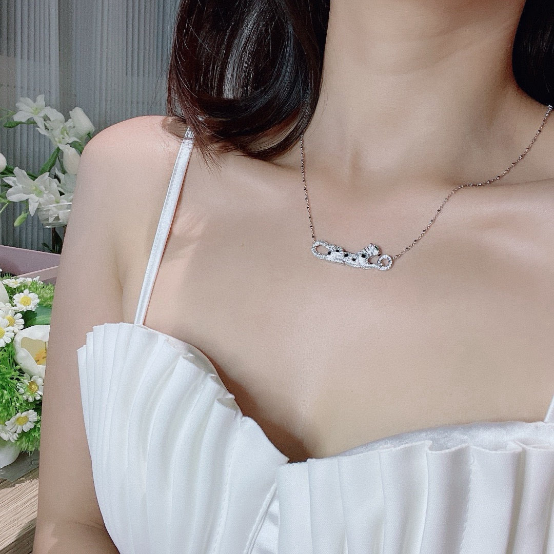 [Limara] PANTHERE PAVED DIAMOND NECKLACE