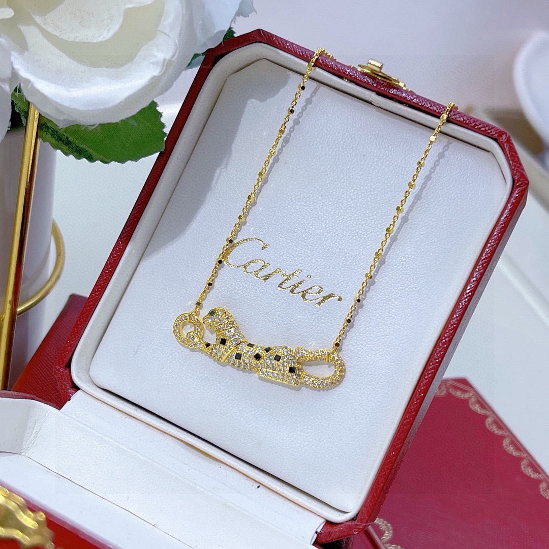 [Limara] PANTHERE PAVED DIAMOND NECKLACE