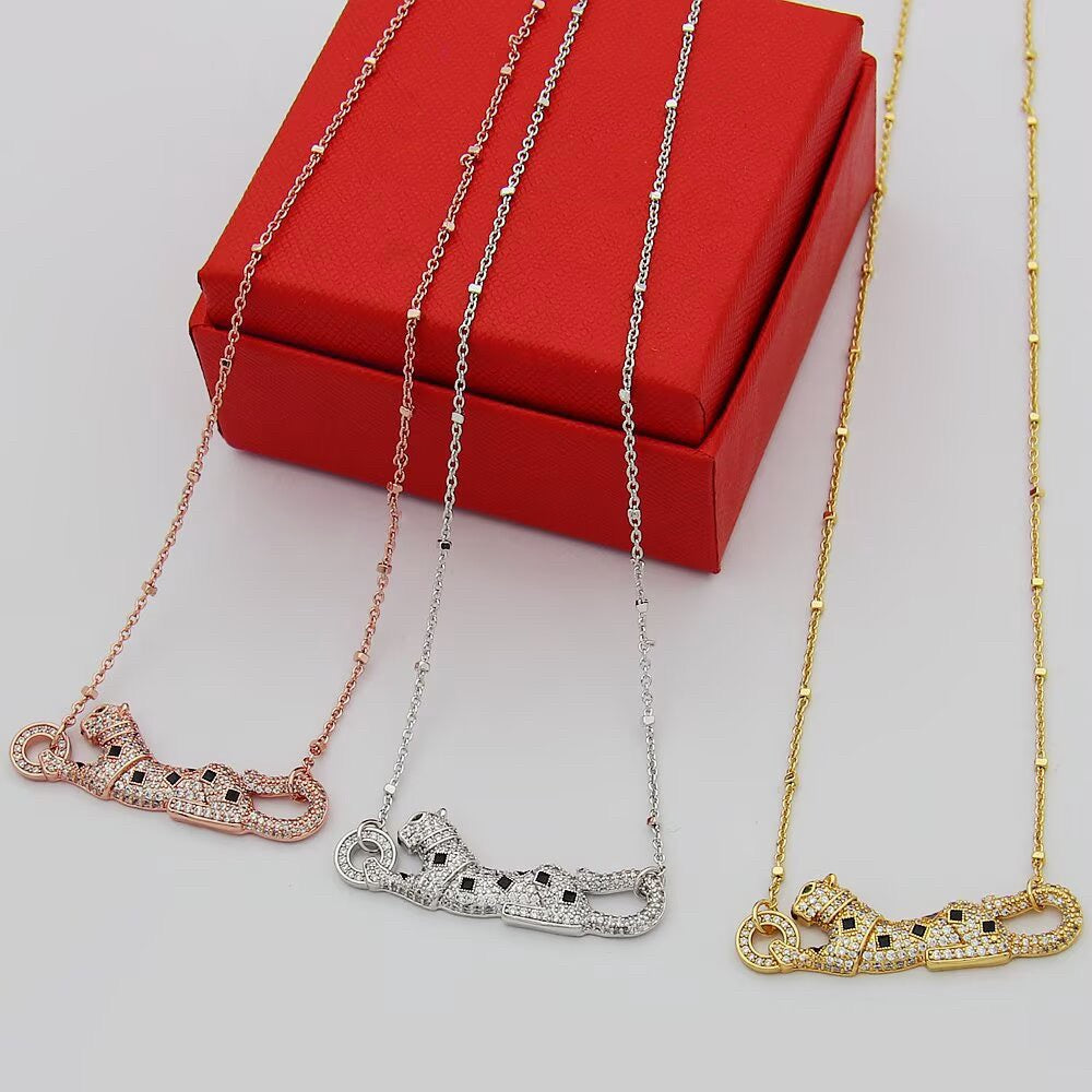 [Limara] PANTHERE PAVED DIAMOND NECKLACE