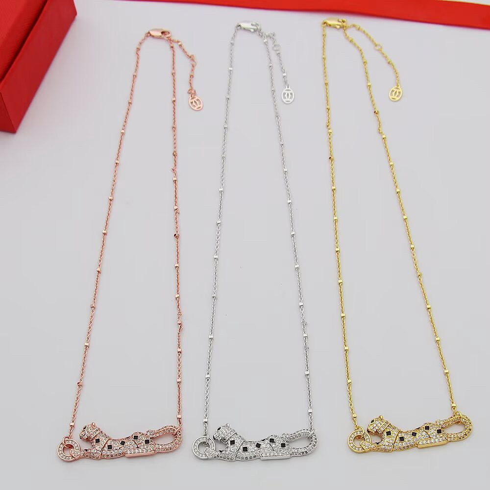 [Limara] PANTHERE PAVED DIAMOND NECKLACE