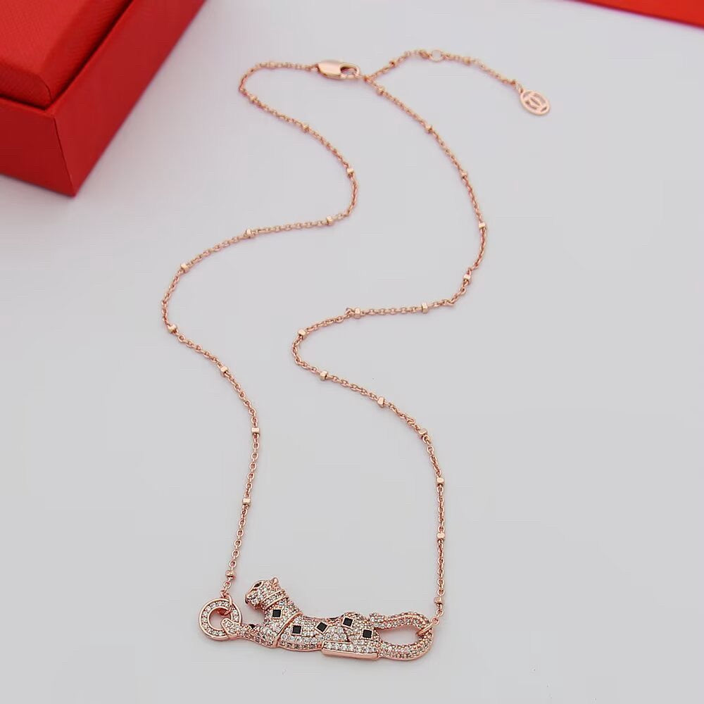 [Limara] PANTHERE PAVED DIAMOND NECKLACE
