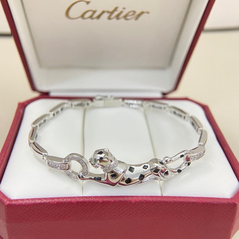 [Limara] PANTHERE HALF DIAMOND ON CHAIN BRACELET