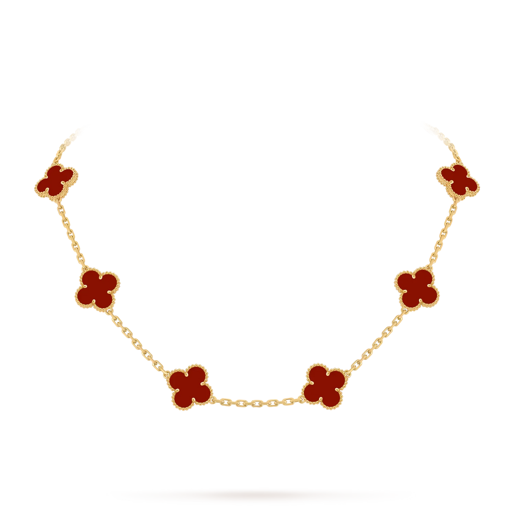 [Limara]CLASSIC LUCKY 10-MOTIF CLOVER NECKLACE GOLD COLLECTION
