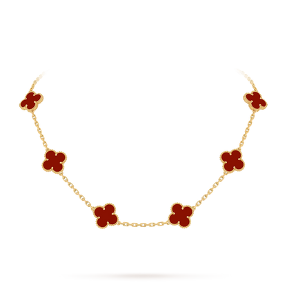 [Limara]CLASSIC LUCKY 10-MOTIF CLOVER NECKLACE GOLD COLLECTION