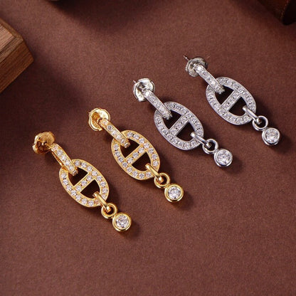 [Limara]HM CHAINE DIAMOND EARRINGS
