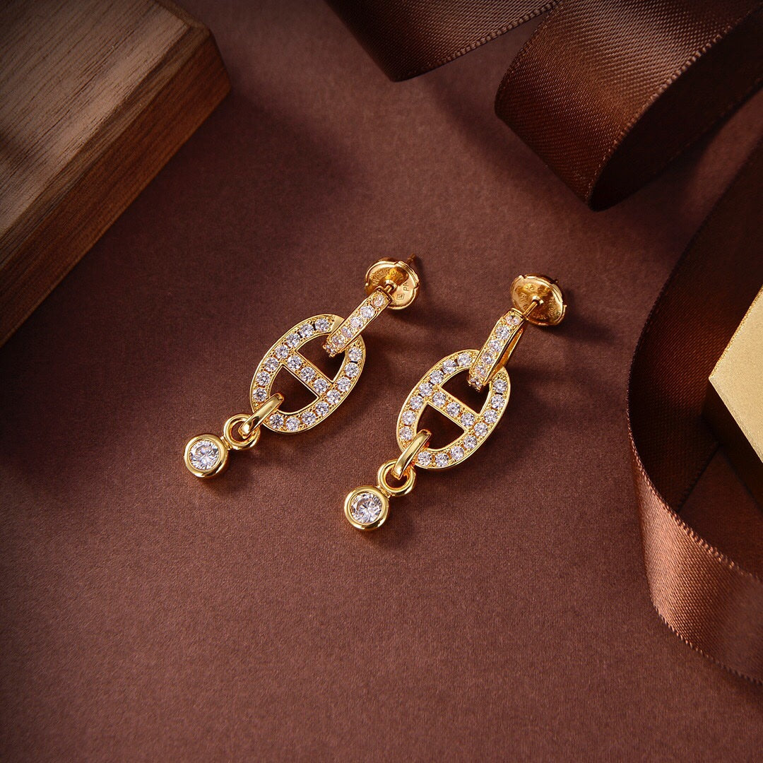 [Limara]HM CHAINE DIAMOND EARRINGS