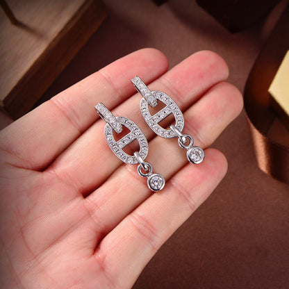 [Limara]HM CHAINE DIAMOND EARRINGS