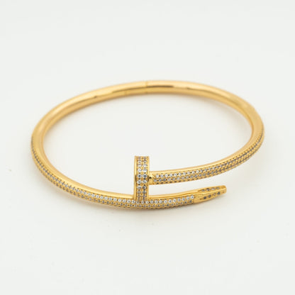 [Limara]JUSTE UN CLOU 3.5MM FULL PAVÉ NAIL BANGLE