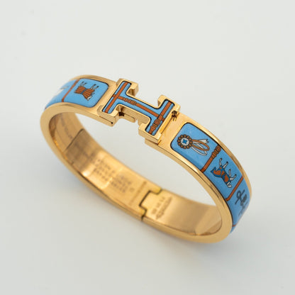 [Limara]H ROSE GOLD BRACELET BLUE CERAMIC