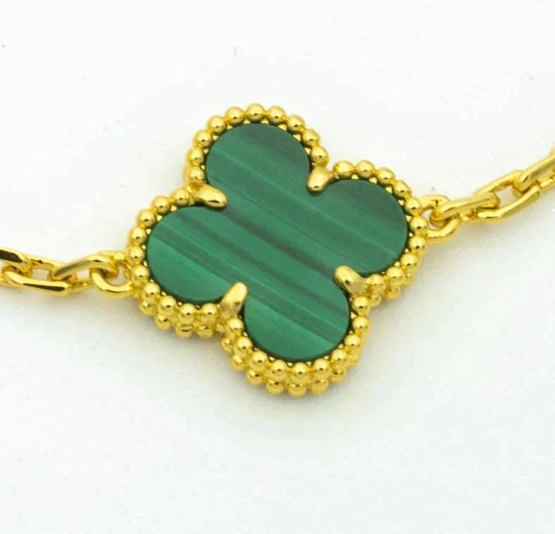 [Limara]  CLOVER 5 MOTIF MALACHITE BRACELET COLLECTION