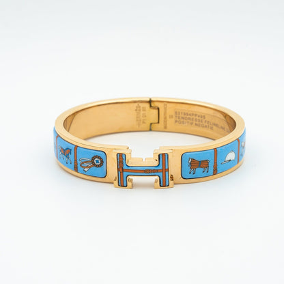 [Limara]H ROSE GOLD BRACELET BLUE CERAMIC