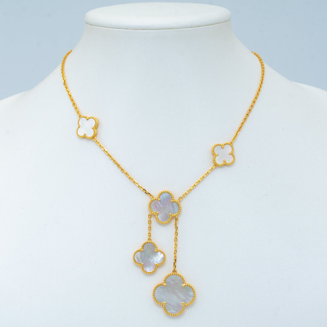 [Limara]CLOVER MOTHER OF PEARL NECKLACE 6 MOTIF