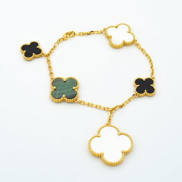 [Limara]CLOVER BRACELET 5 MOTIFS ONYX MOP