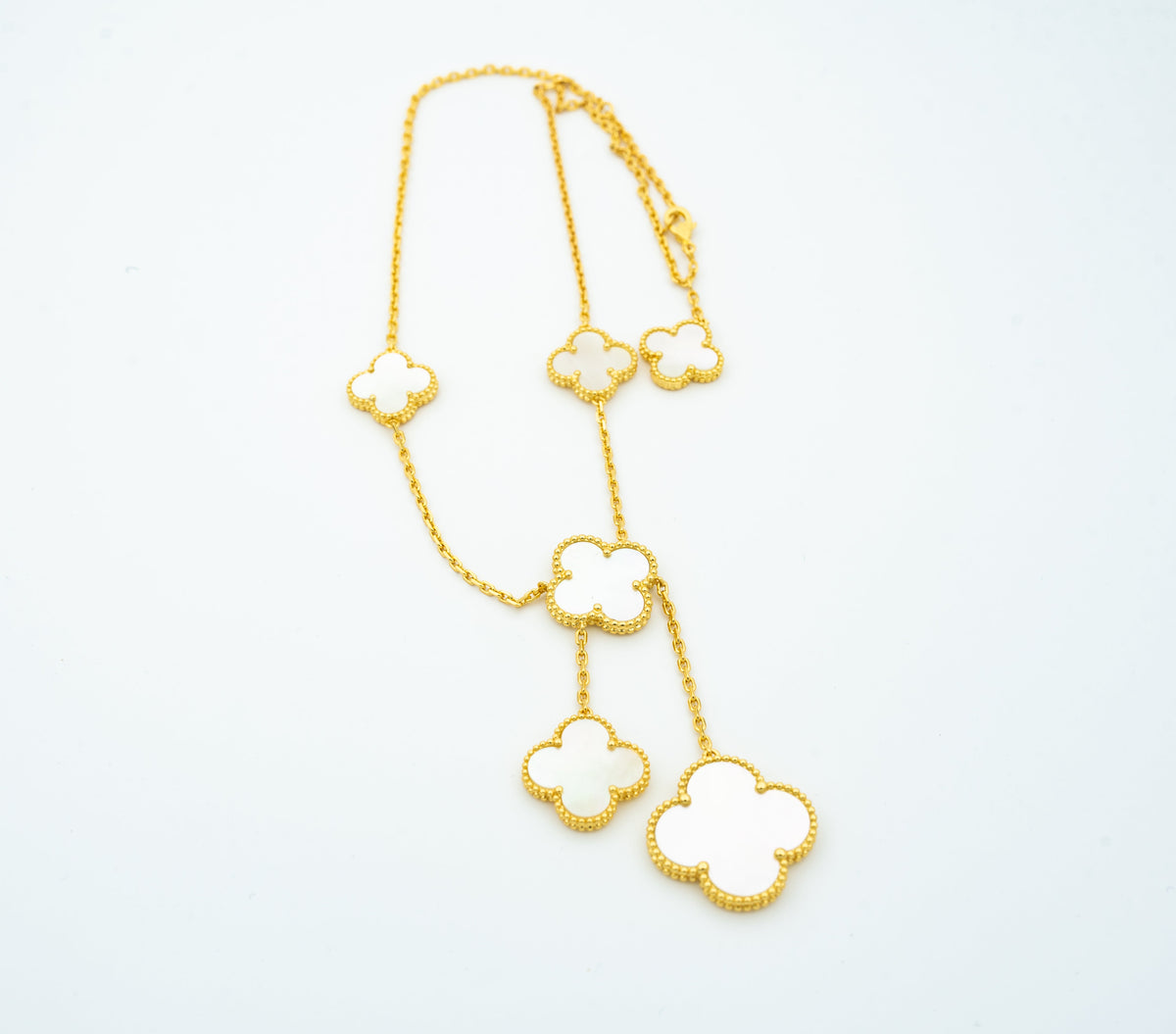 [Limara]CLOVER MOTHER OF PEARL NECKLACE 6 MOTIF