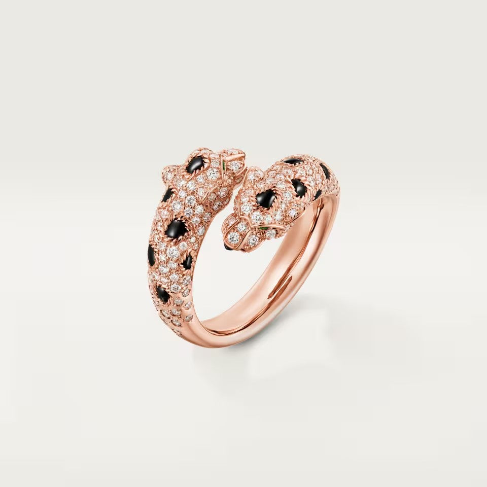 [Limara] PANTHERE DOUBLE HEADED FULL DIAMOND  RING