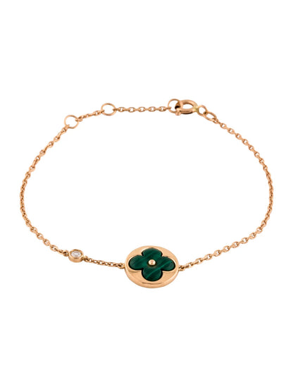 [Limara]SUN MALACHITE 1 DIAMOND ROSE GOLD BRACELET