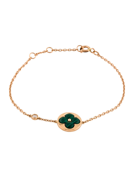 [Limara]SUN MALACHITE 1 DIAMOND ROSE GOLD BRACELET