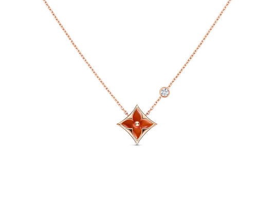 [Limara]STAR NECKLACE ROSE GOLD 1 DIAMOND