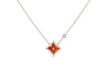 [Limara]STAR NECKLACE PINK GOLD 1 DIAMOND