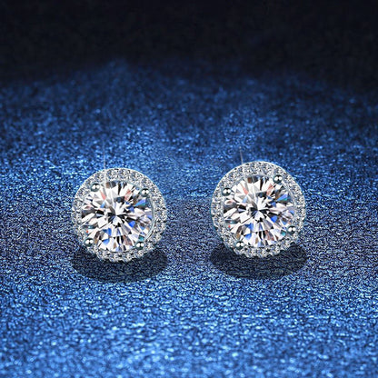 [Limara]CLASSIC 4-PRONG ROUND MOISSANITE STUD EARRINGS