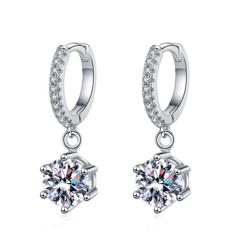 [Limara]CLASSIC 6-PRONG MOISSANITE DROP EARRINGS