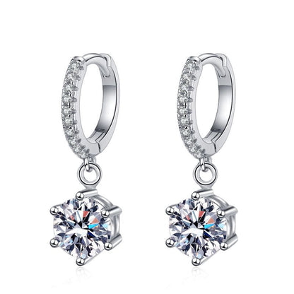 [Limara]CLASSIC 6-PRONG MOISSANITE DROP EARRINGS