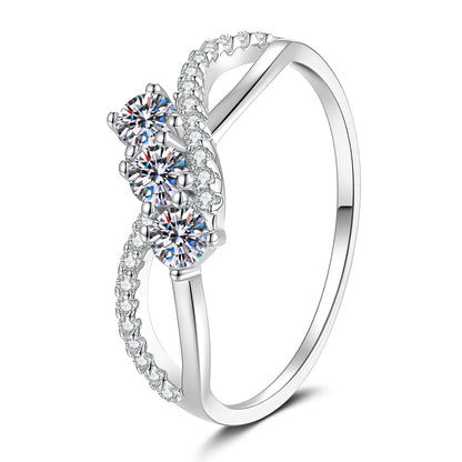 [Limara]INTERTWINING LOVE MOISSANITE RING
