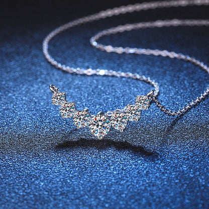 [Limara]MINIMALIST CURVED SMILE MOISSANITE NECKLACE