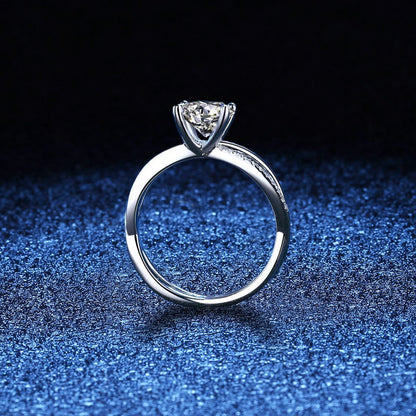 [Limara]ELEGANT 4-PRONG CROSSOVER MOISSANITE ENGAGEMENT RING