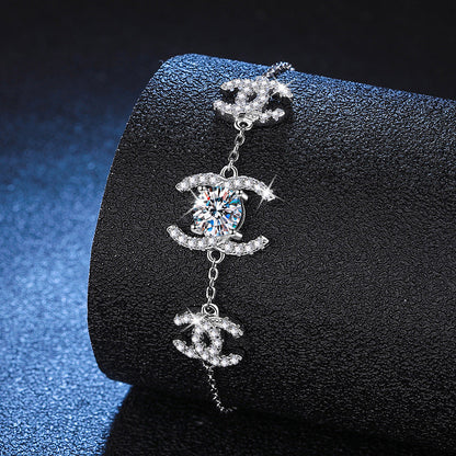 [Limara]CLASSIC INTERLOCKING MOISSANITE BRACELET