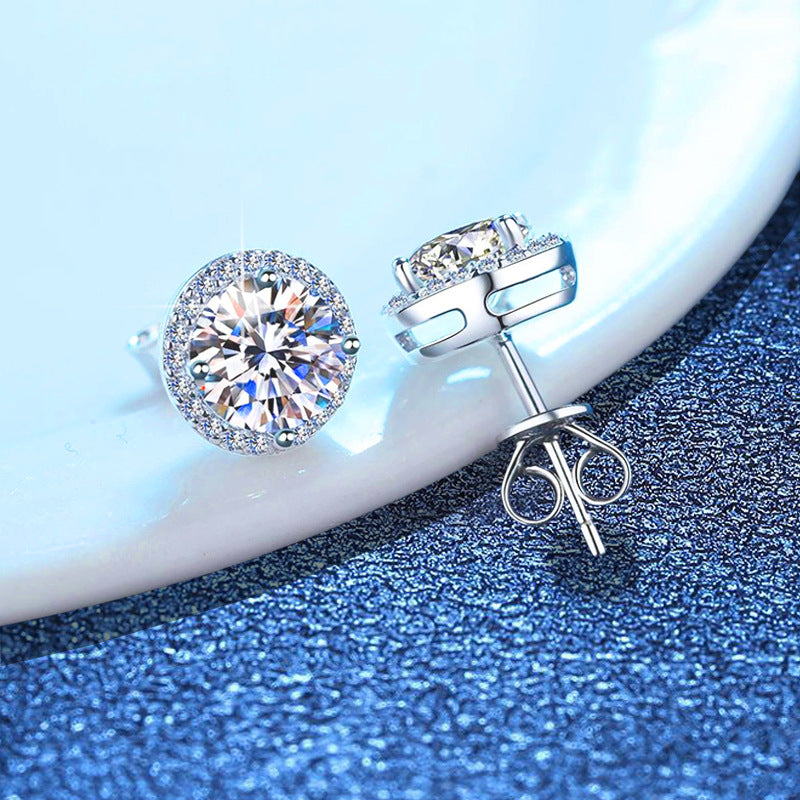 [Limara]CLASSIC 4-PRONG ROUND MOISSANITE STUD EARRINGS