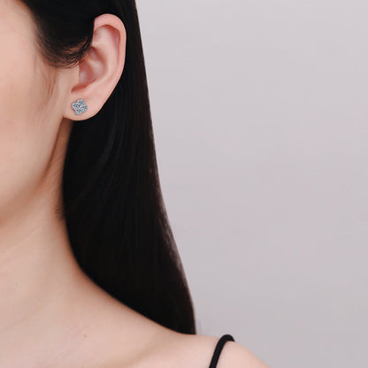 [Limara]ELEGANT FOUR-LEAF CLOVER MOISSANITE STUD EARRINGS