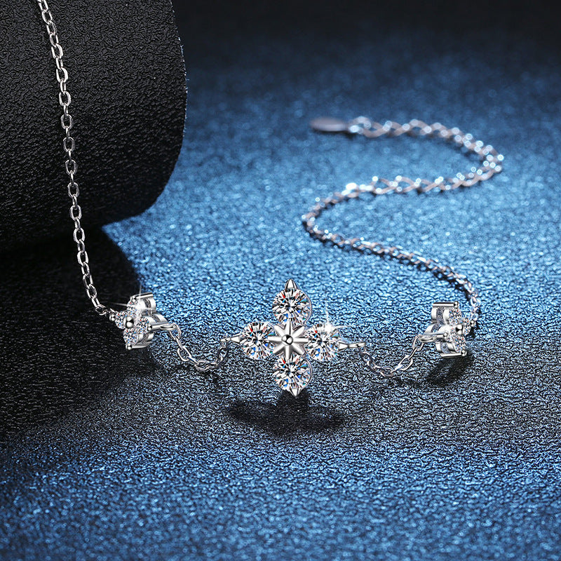 [Limara]CLOVER LUCKY CHARM MOISSANITE BRACELET