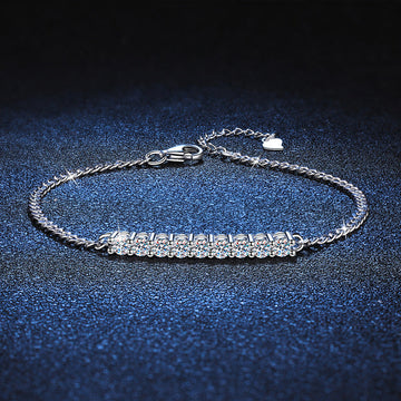 [Limara]SMILING CURVE MOISSANITE BRACELET
