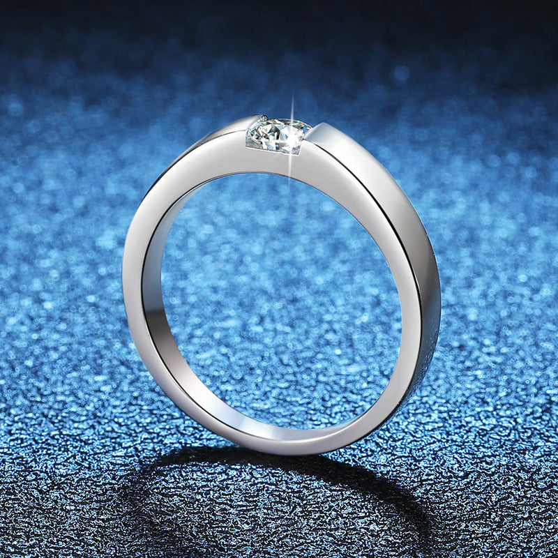[Limara]SLEEK MINIMALIST COUPLE'S MOISSANITE RING