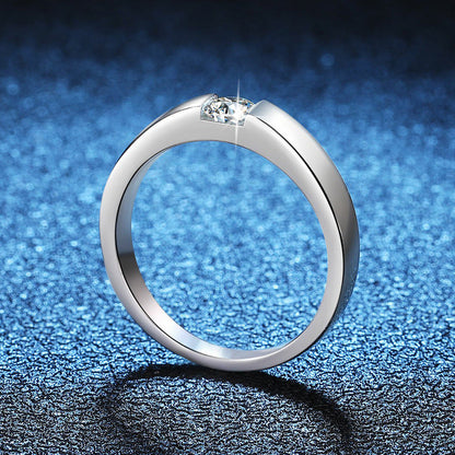[Limara]SLEEK MINIMALIST COUPLE'S MOISSANITE RING