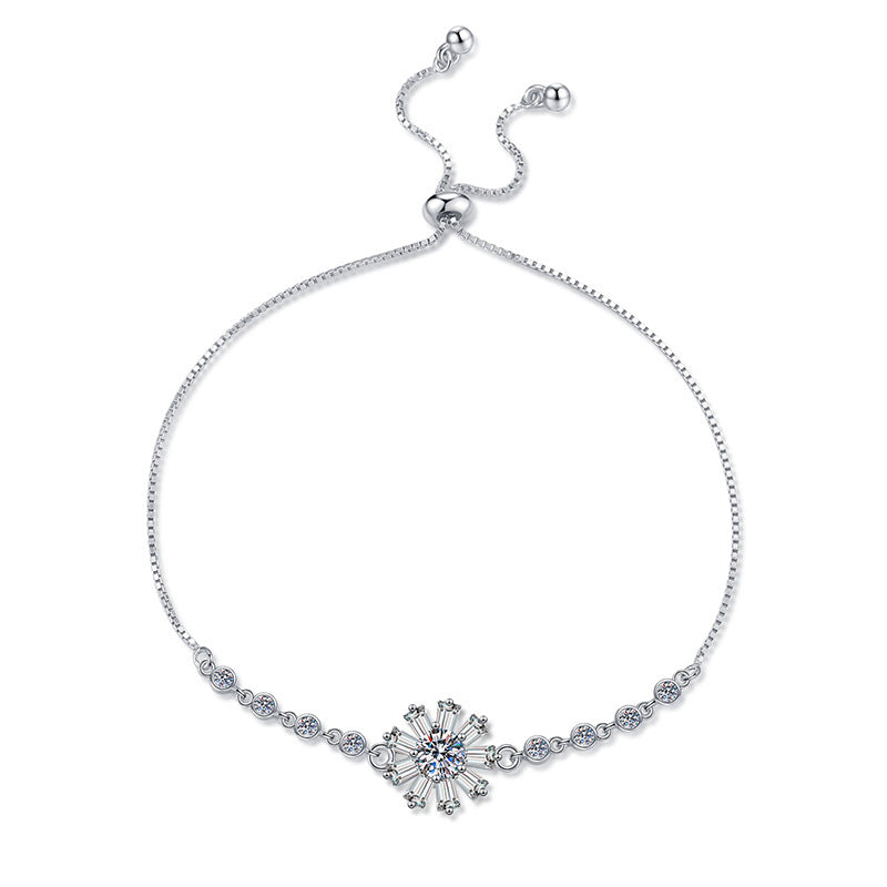 [Limara]RADIANT ICY CRYSTAL SUNFLOWER MOISSANITE BRACELET