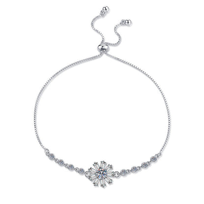 [Limara]RADIANT ICY CRYSTAL SUNFLOWER MOISSANITE BRACELET
