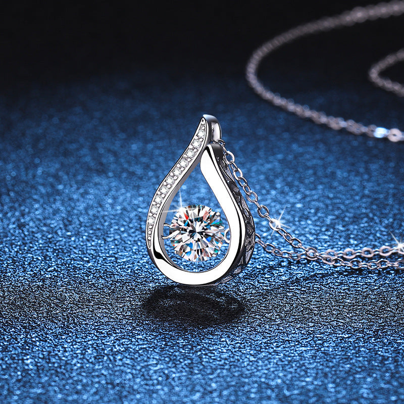 [Limara]DANCING WATER DROP MOISSANITE NECKLACE