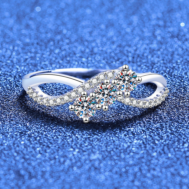 [Limara]INTERTWINING LOVE MOISSANITE RING