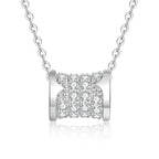 [Limara]FULL-PAVE "HOURGLASS" MOISSANITE NECKLACE