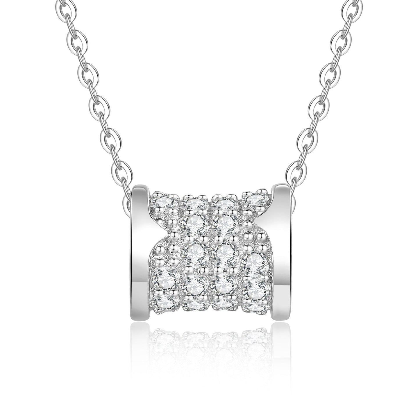 [Limara]FULL-PAVE "HOURGLASS" MOISSANITE NECKLACE